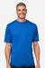 Core 365 CE10 Mens Capital Performance Short Sleeve Crewneck T-Shirt True Royal Blue Model Front