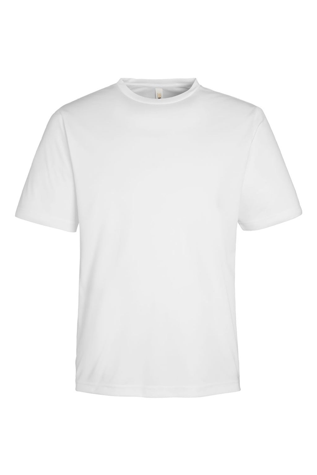 Core 365 CE10 Mens Capital Performance Short Sleeve Crewneck T-Shirt White Flat Front