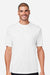 Core 365 CE10 Mens Capital Performance Short Sleeve Crewneck T-Shirt White Model Front