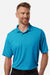 Core 365 CE108 Mens Nova Performance Pique Short Sleeve Polo Shirt Electric Blue Model Front