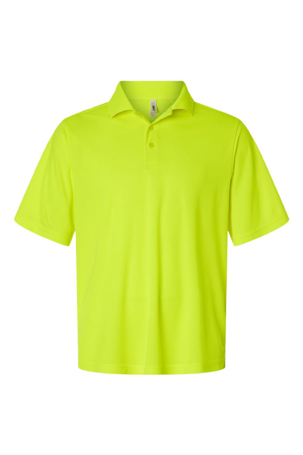 Core 365 CE108 Mens Nova Performance Pique Short Sleeve Polo Shirt Safety Yellow Flat Front