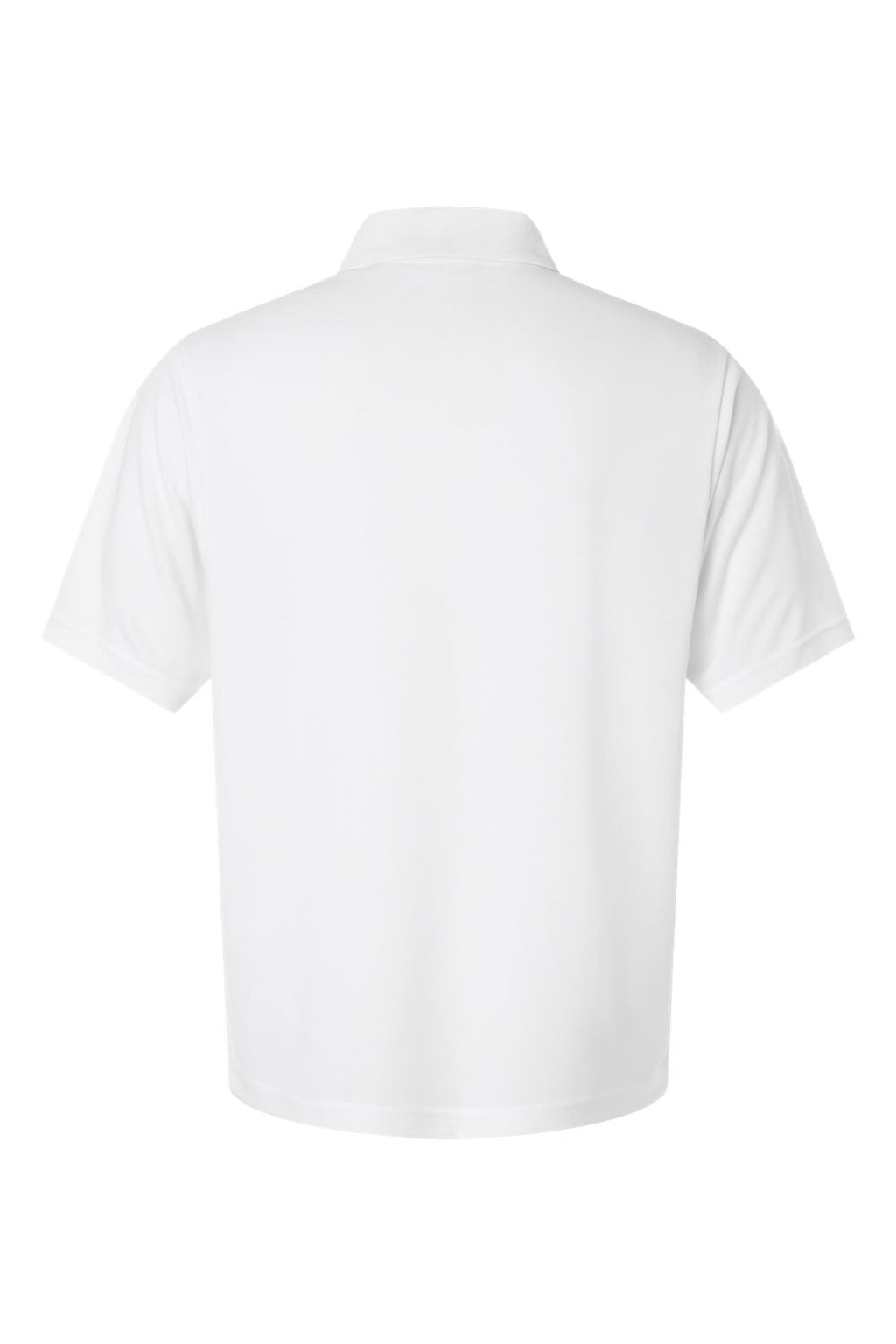 Core 365 CE108 Mens Nova Performance Pique Short Sleeve Polo Shirt White Flat Back