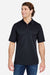 Core 365 CE104 Mens Market Snag Resistant Mesh Short Sleeve Polo Shirt Black Model Front