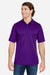 Core 365 CE104 Mens Market Snag Resistant Mesh Short Sleeve Polo Shirt Campus Purple Model Front