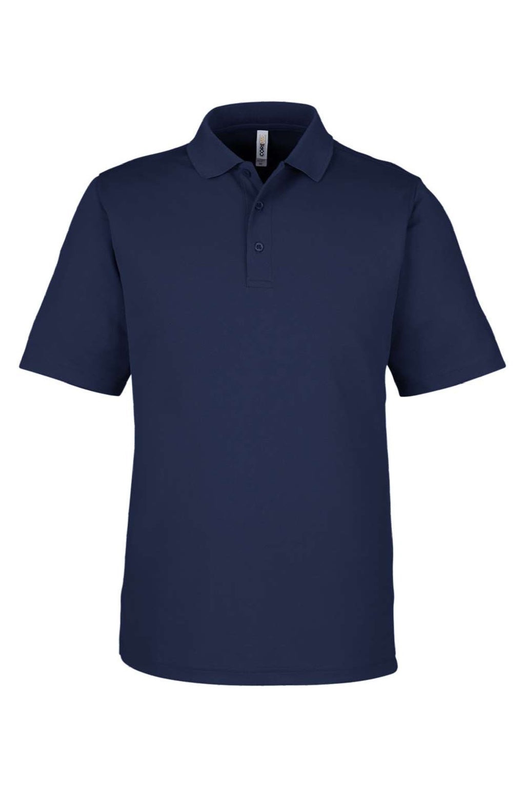 Core 365 CE104 Mens Market Snag Resistant Mesh Short Sleeve Polo Shirt Classic Navy Blue Flat Front
