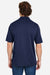 Core 365 CE104 Mens Market Snag Resistant Mesh Short Sleeve Polo Shirt Classic Navy Blue Model Back
