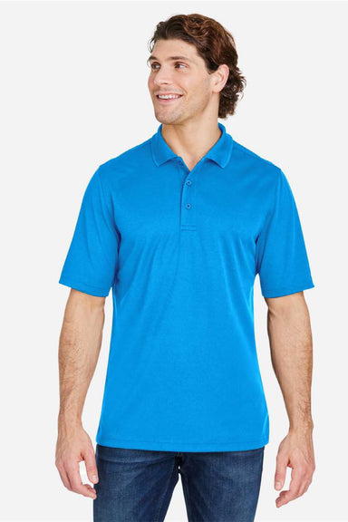 Core 365 CE104 Mens Market Snag Resistant Mesh Short Sleeve Polo Shirt Electric Blue Model Front