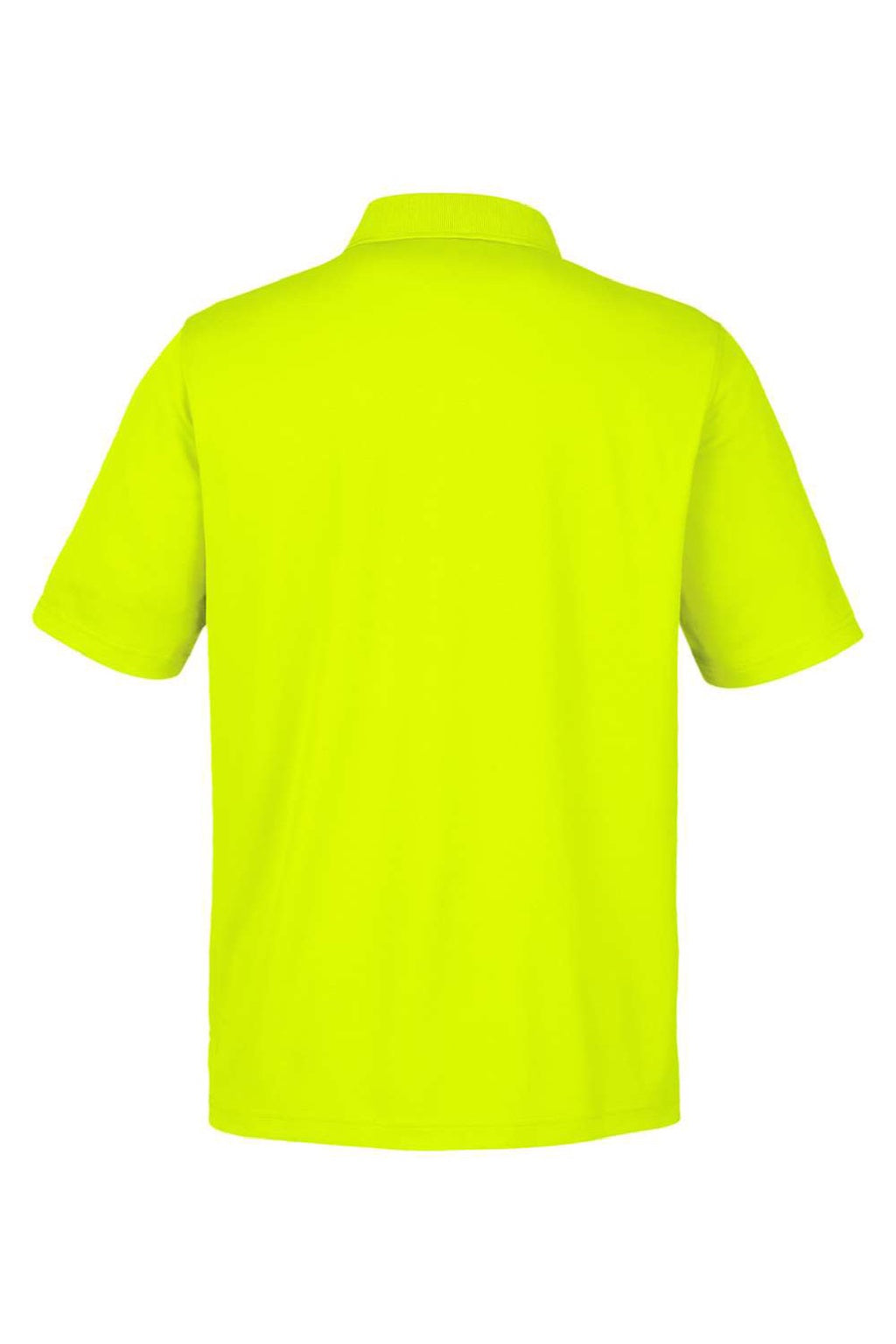 Core 365 CE104 Mens Market Snag Resistant Mesh Short Sleeve Polo Shirt Safety Yellow Flat Back