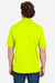 Core 365 CE104 Mens Market Snag Resistant Mesh Short Sleeve Polo Shirt Safety Yellow Model Back