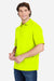 Core 365 CE104 Mens Market Snag Resistant Mesh Short Sleeve Polo Shirt Safety Yellow Model Side