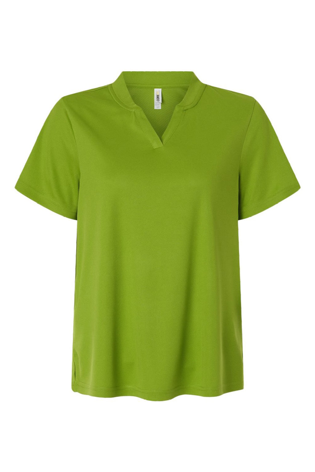 Core 365 CE108W Womens Nova Performance Pique Short Sleeve Polo Shirt Acid Green Flat Front