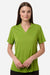 Core 365 CE108W Womens Nova Performance Pique Short Sleeve Polo Shirt Acid Green Model Front