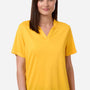 Core 365 Womens Nova Performance Pique Moisture Wicking Short Sleeve Polo Shirt - Campus Gold - New