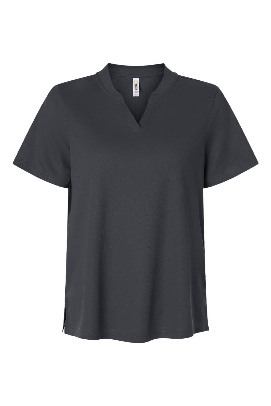 Core 365 CE108W Womens Nova Performance Pique Short Sleeve Polo Shirt Carbon Grey Flat Front