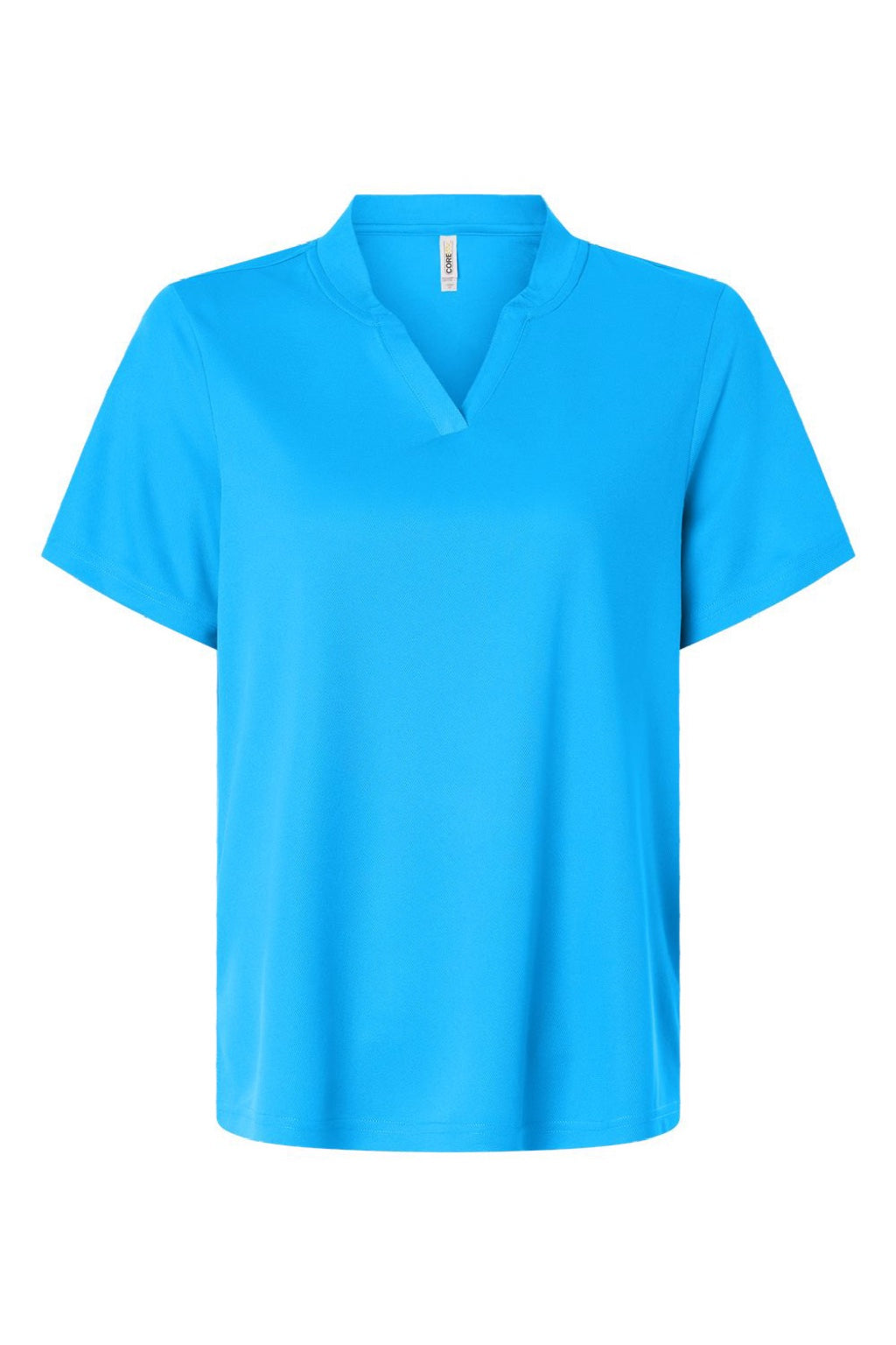 Core 365 CE108W Womens Nova Performance Pique Short Sleeve Polo Shirt Electric Blue Flat Front