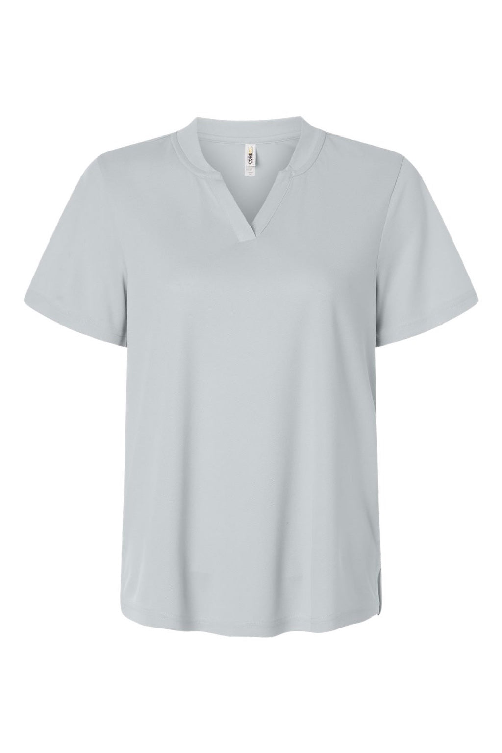 Core 365 CE108W Womens Nova Performance Pique Short Sleeve Polo Shirt Platinum Grey Flat Front