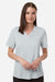 Core 365 CE108W Womens Nova Performance Pique Short Sleeve Polo Shirt Platinum Grey Model Front