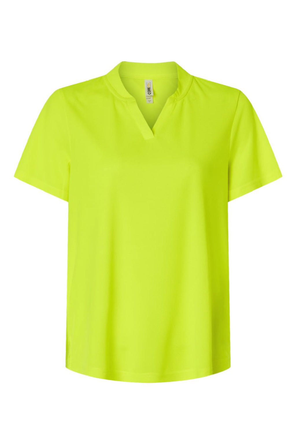 Core 365 CE108W Womens Nova Performance Pique Short Sleeve Polo Shirt Safety Yellow Flat Front
