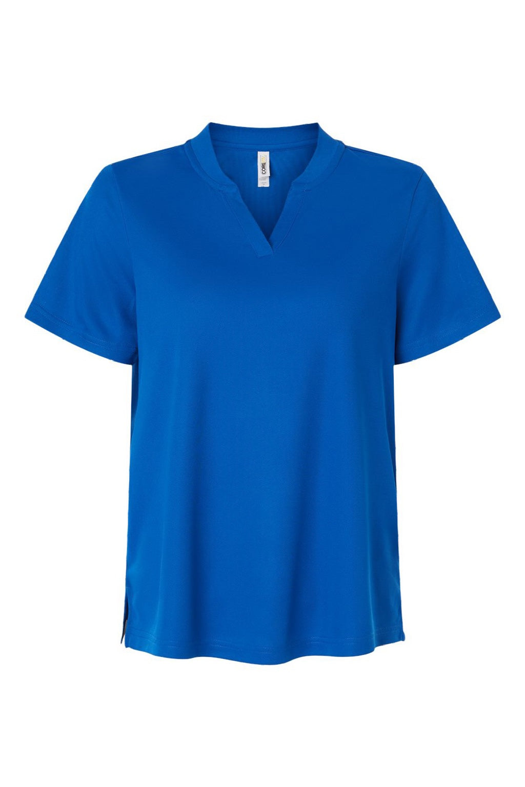 Core 365 CE108W Womens Nova Performance Pique Short Sleeve Polo Shirt True Royal Blue Flat Front
