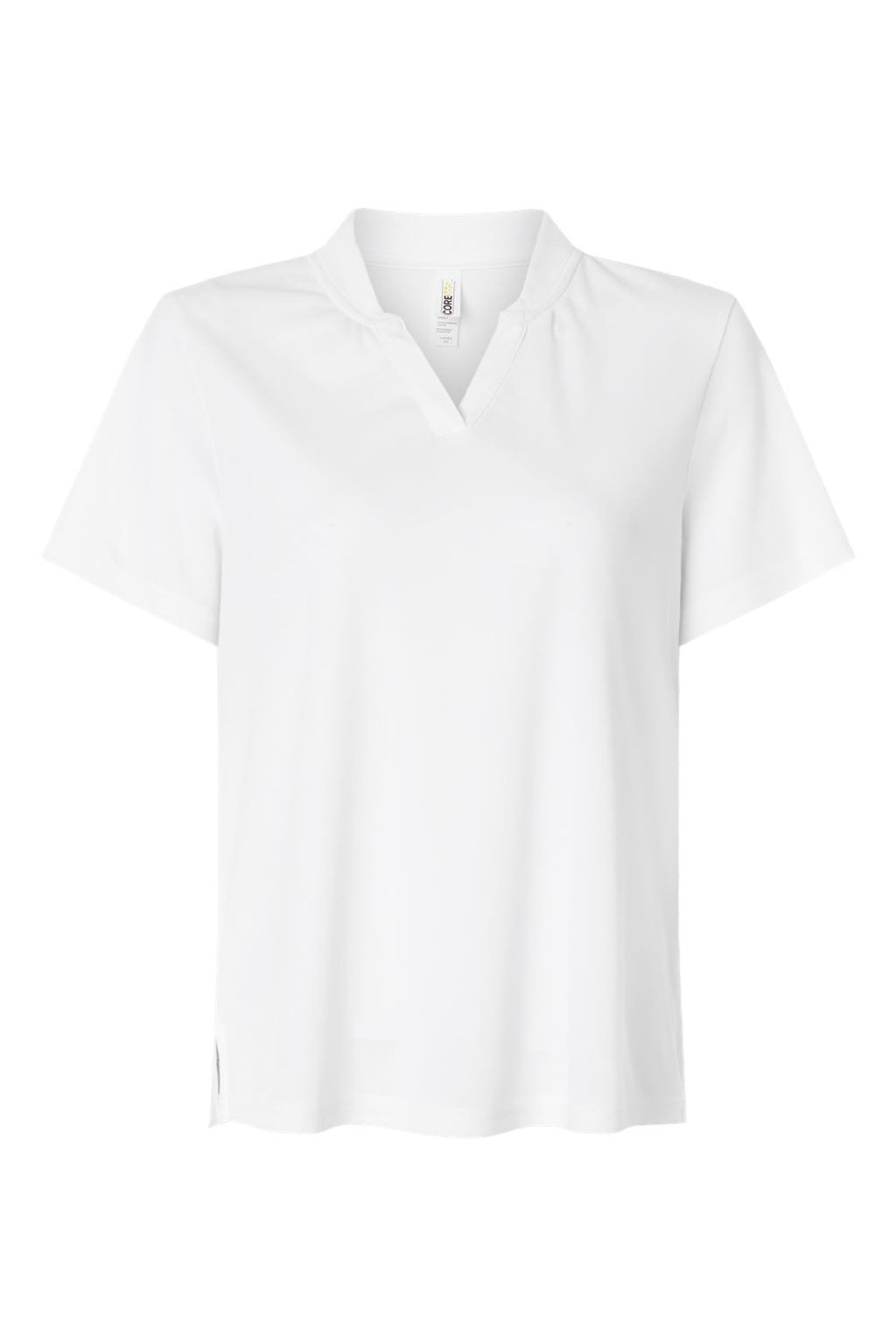 Core 365 CE108W Womens Nova Performance Pique Short Sleeve Polo Shirt White Flat Front
