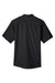 Core 365 CE510 Mens Ultra UVP Marina Short Sleeve Button Down Shirt w/ Double Pockets Black Flat Back
