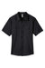 Core 365 CE510 Mens Ultra UVP Marina Short Sleeve Button Down Shirt w/ Double Pockets Black Flat Front