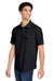 Core 365 CE510 Mens Ultra UVP Marina Short Sleeve Button Down Shirt w/ Double Pockets Black Model Side