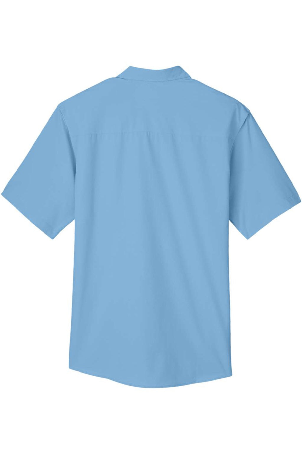 Core 365 CE510 Mens Ultra UVP Marina Short Sleeve Button Down Shirt w/ Double Pockets Columbia Blue Flat Back