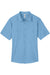 Core 365 CE510 Mens Ultra UVP Marina Short Sleeve Button Down Shirt w/ Double Pockets Columbia Blue Flat Front