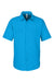 Core 365 CE510 Mens Ultra UVP Marina Short Sleeve Button Down Shirt w/ Double Pockets Electric Blue Flat Front