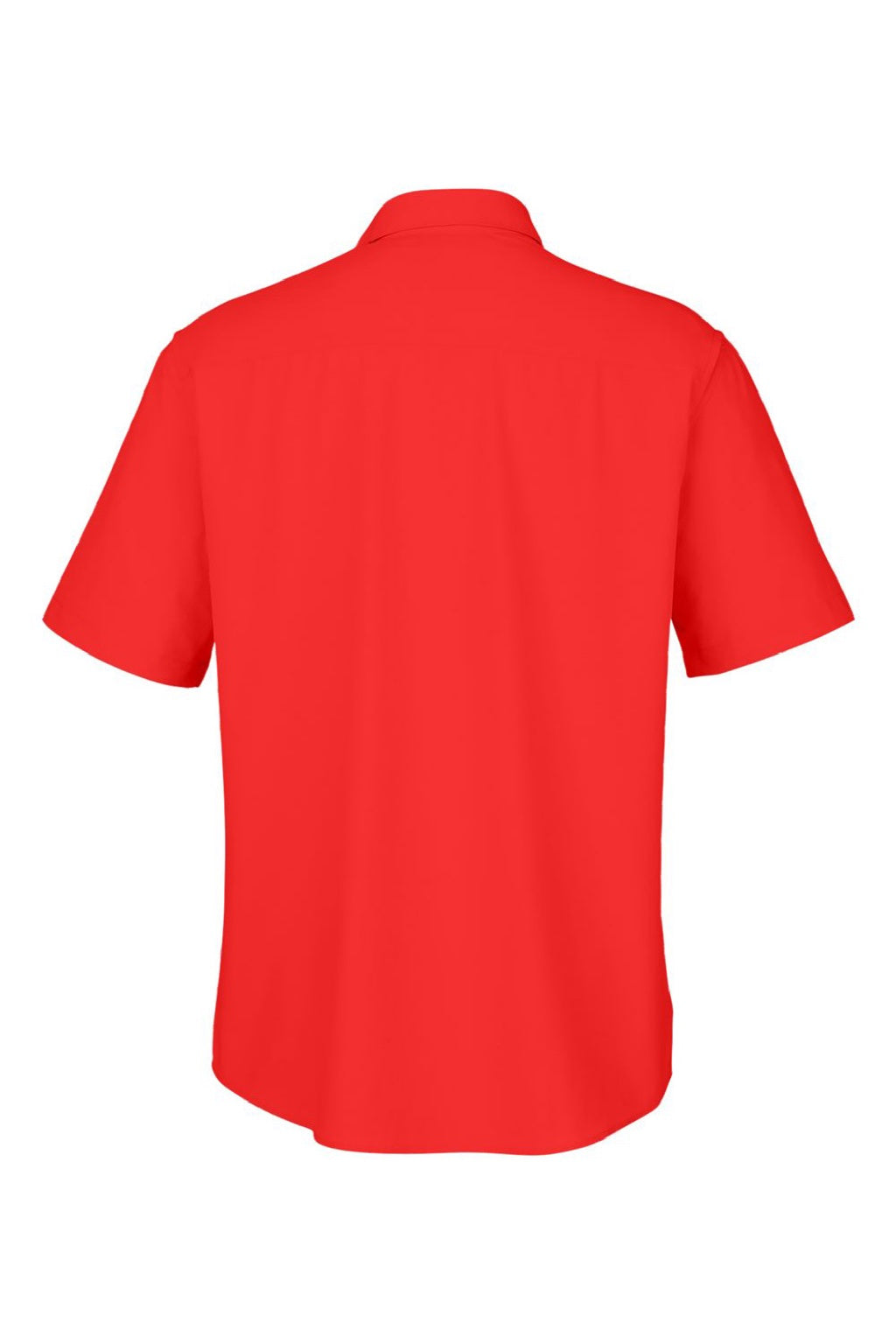 Core 365 CE510 Mens Ultra UVP Marina Short Sleeve Button Down Shirt w/ Double Pockets Marina Red Flat Back