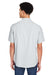 Core 365 CE510 Mens Ultra UVP Marina Short Sleeve Button Down Shirt w/ Double Pockets Platinum Grey Model Back