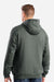 Berne SP418 Mens Heritage Hooded Sweatshirt Hoodie w/ Zipper Pocket Graphite Grey Model Back