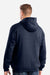 Berne SP418 Mens Heritage Hooded Sweatshirt Hoodie w/ Zipper Pocket Navy Blue Model Back