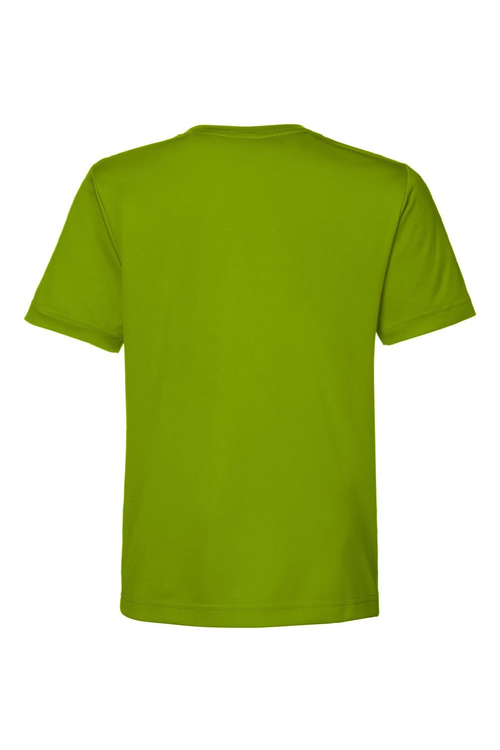 Core 365 CE10Y Youth Capital Performance Short Sleeve Crewneck T-Shirt Acid Green Flat Back