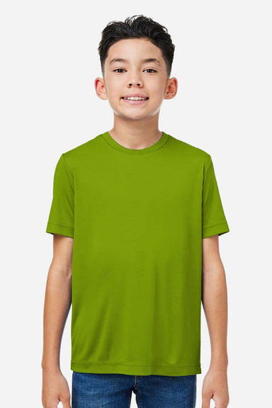 Core 365 CE10Y Youth Capital Performance Short Sleeve Crewneck T-Shirt Acid Green Model Front