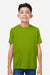 Core 365 CE10Y Youth Capital Performance Short Sleeve Crewneck T-Shirt Acid Green Model Front