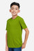 Core 365 CE10Y Youth Capital Performance Short Sleeve Crewneck T-Shirt Acid Green Model Side