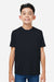 Core 365 CE10Y Youth Capital Performance Short Sleeve Crewneck T-Shirt Black Model Front