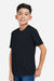 Core 365 CE10Y Youth Capital Performance Short Sleeve Crewneck T-Shirt Black Model Side