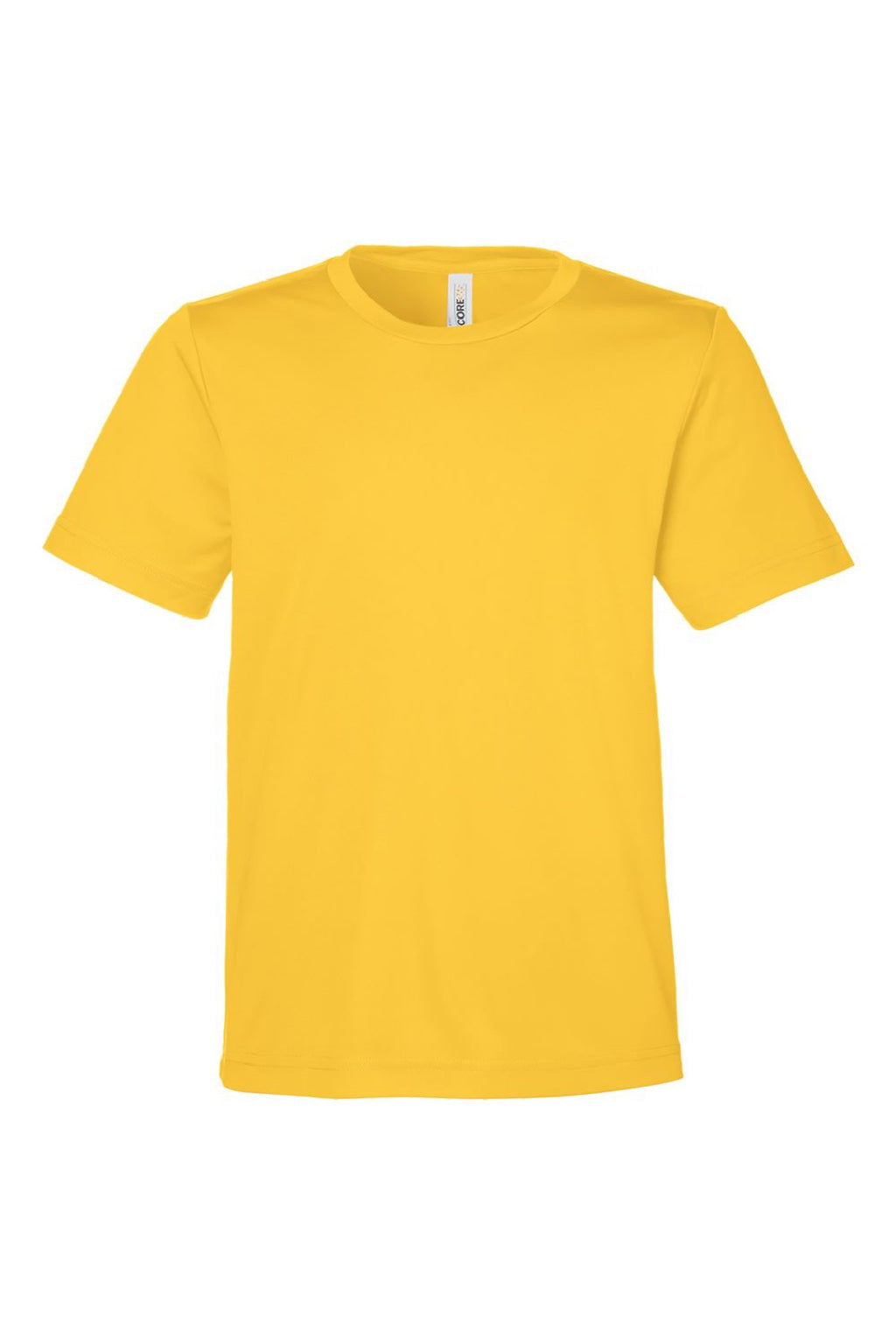 Core 365 CE10Y Youth Capital Performance Short Sleeve Crewneck T-Shirt Campus Gold Flat Front