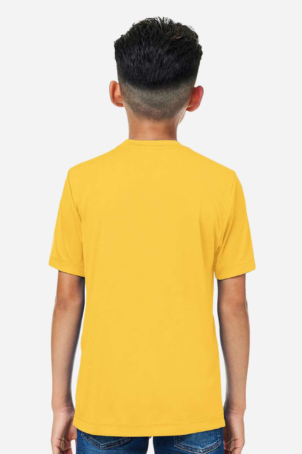 Core 365 CE10Y Youth Capital Performance Short Sleeve Crewneck T-Shirt Campus Gold Model Back
