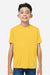 Core 365 CE10Y Youth Capital Performance Short Sleeve Crewneck T-Shirt Campus Gold Model Front