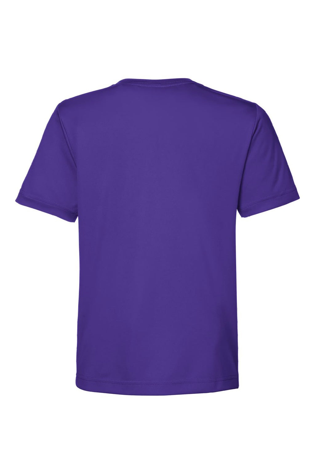 Core 365 CE10Y Youth Capital Performance Short Sleeve Crewneck T-Shirt Campus Purple Flat Back