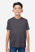 Core 365 CE10Y Youth Capital Performance Short Sleeve Crewneck T-Shirt Carbon Grey Model Front