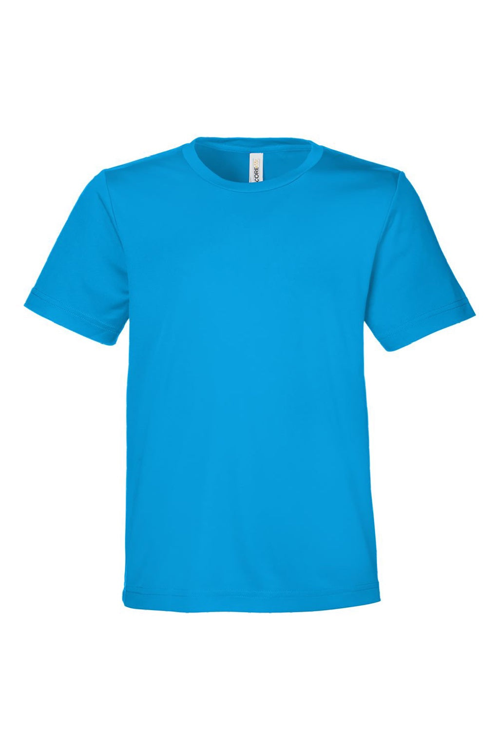 Core 365 CE10Y Youth Capital Performance Short Sleeve Crewneck T-Shirt Electric Blue Flat Front
