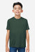 Core 365 CE10Y Youth Capital Performance Short Sleeve Crewneck T-Shirt Forest Green Model Front