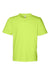Core 365 CE10Y Youth Capital Performance Short Sleeve Crewneck T-Shirt Safety Yellow Flat Front