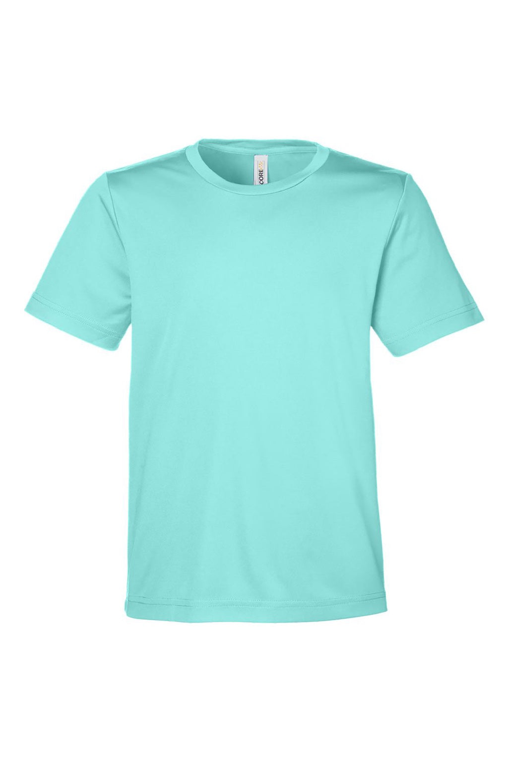 Core 365 CE10Y Youth Capital Performance Short Sleeve Crewneck T-Shirt Sea Glass Blue Flat Front