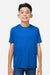 Core 365 CE10Y Youth Capital Performance Short Sleeve Crewneck T-Shirt True Royal Blue Model Front